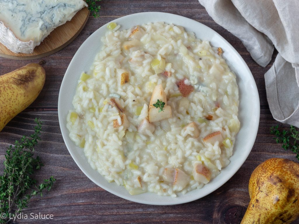 Risotto met peren en gorgonzola