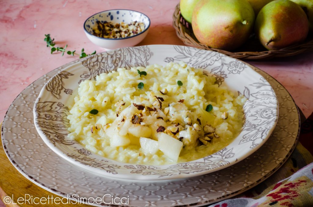 Risotto met peren en gorgonzola