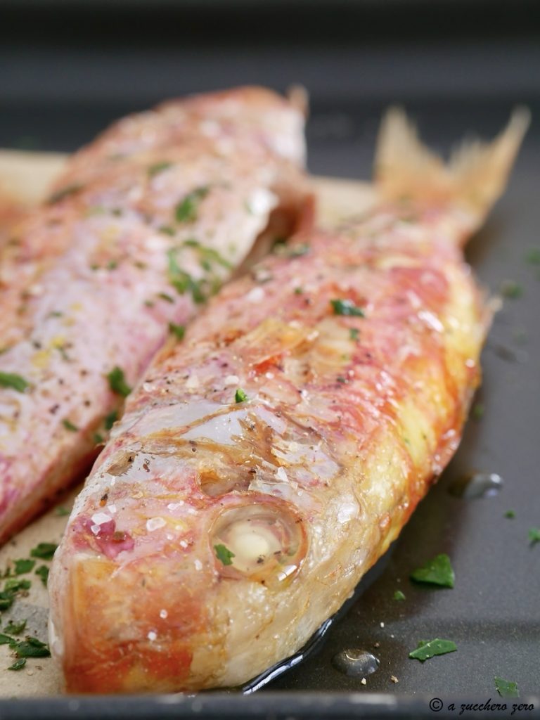 Rode mullet in de oven