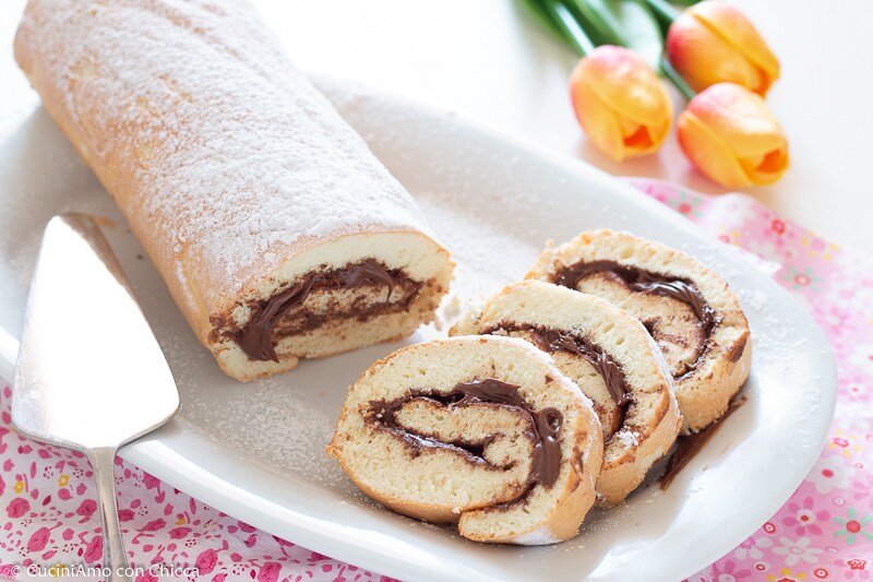 Rol met Nutella alleen eiwitten