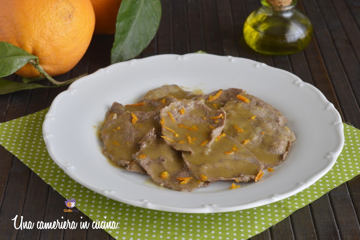 Rundercarpaccio met sinaasappel