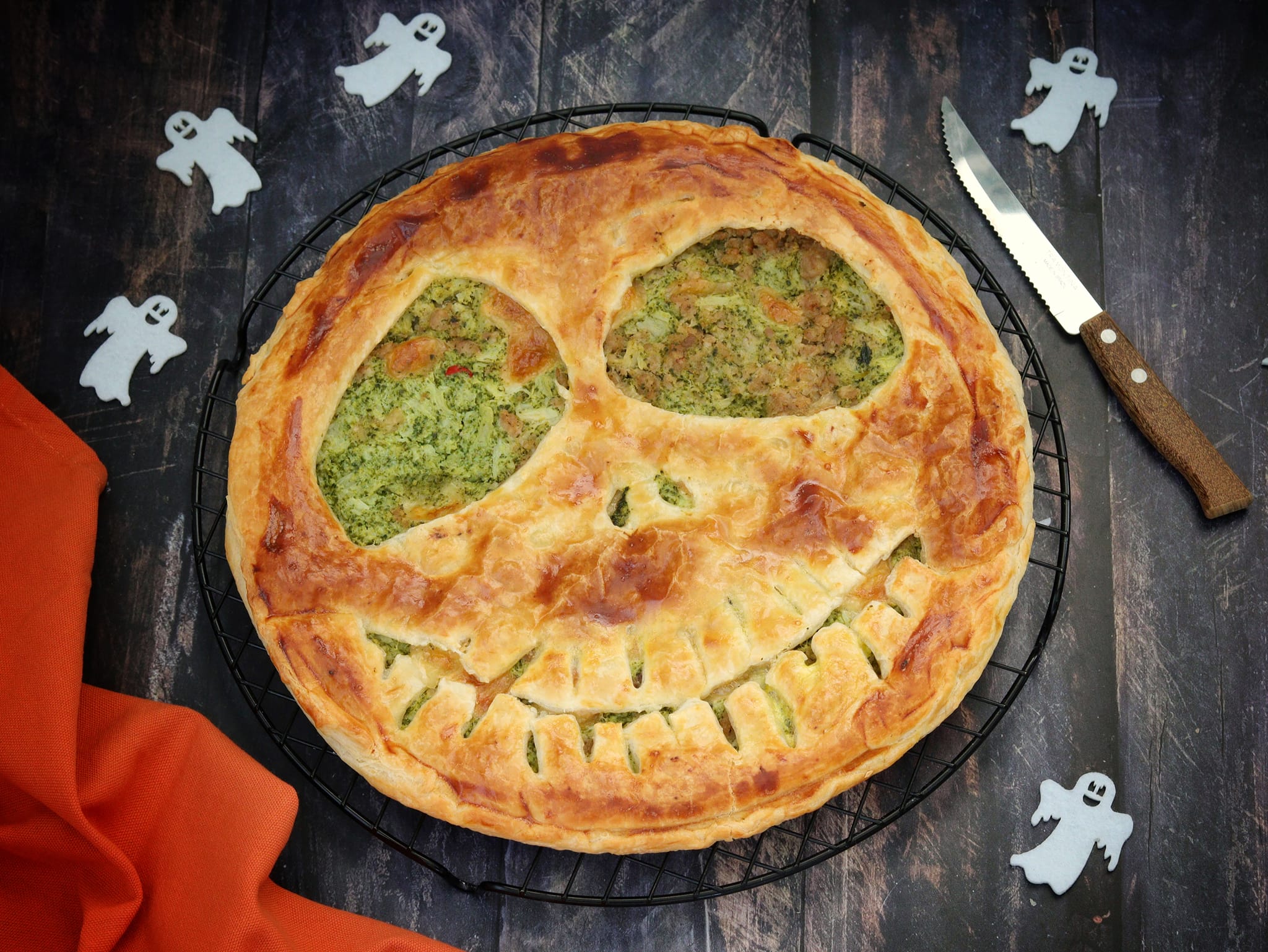 Rustieke Halloween-taart