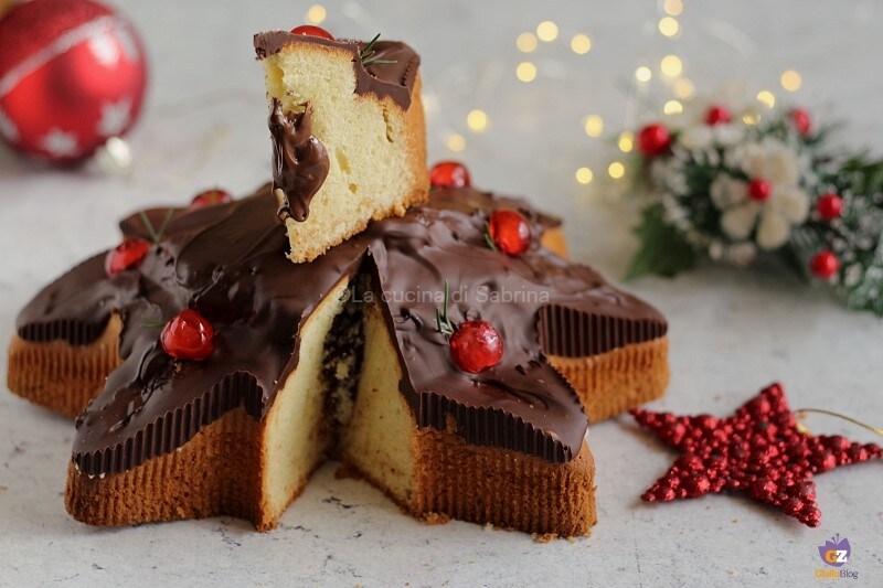 Snelle kerstster gevuld met smeerbare crème