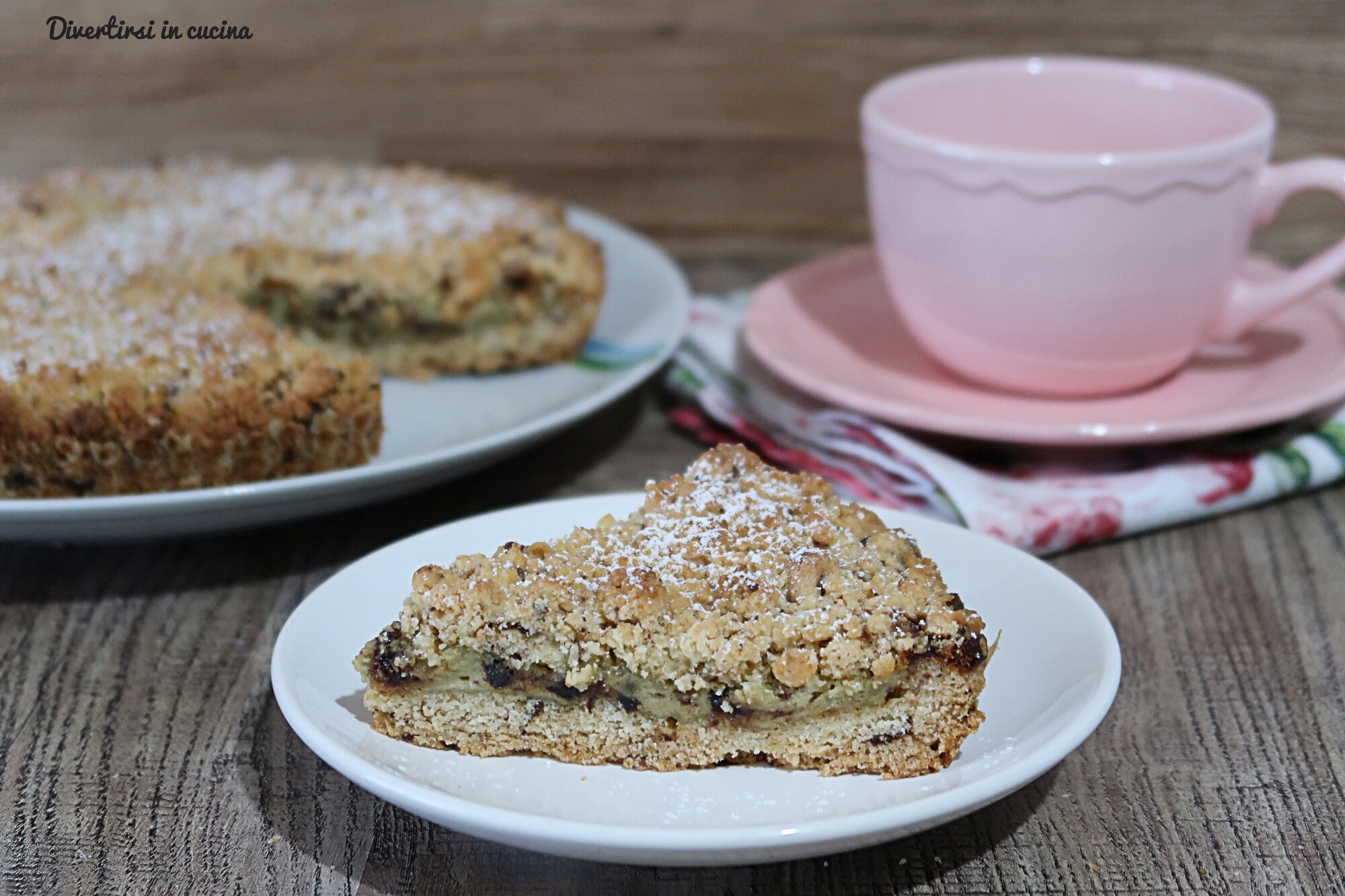 Sbriciolata met ricotta en pistachecrème