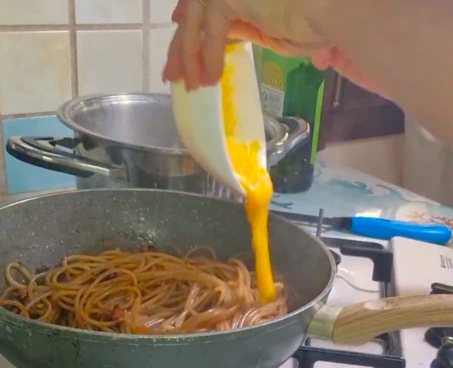 De alternatieve carbonara met een zeetintje