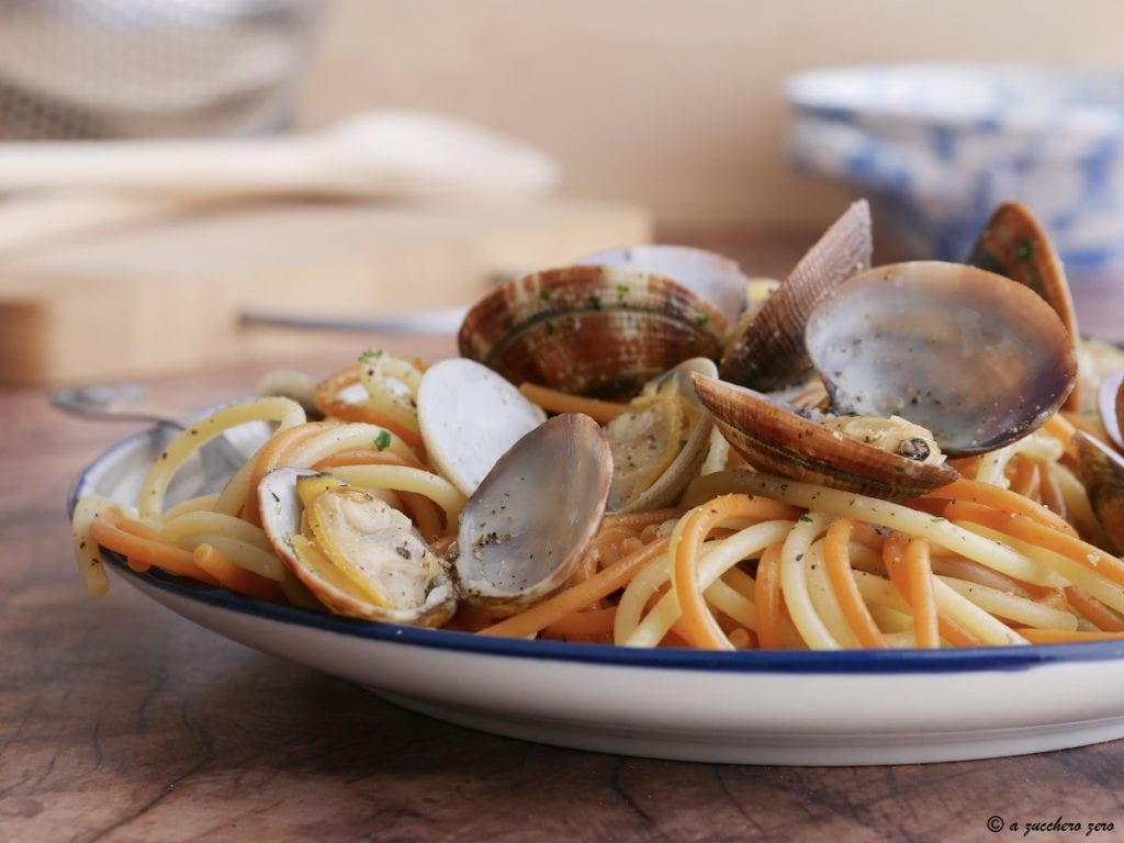 Spaghetti aglio olio e peperoncino en venusschelpen