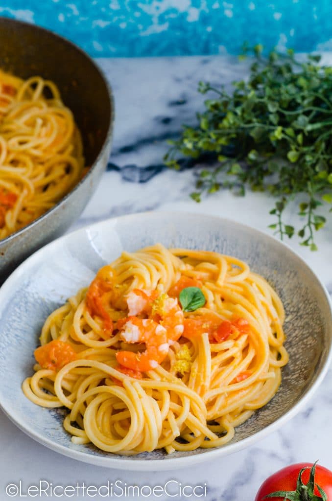Spaghetti met garnalen