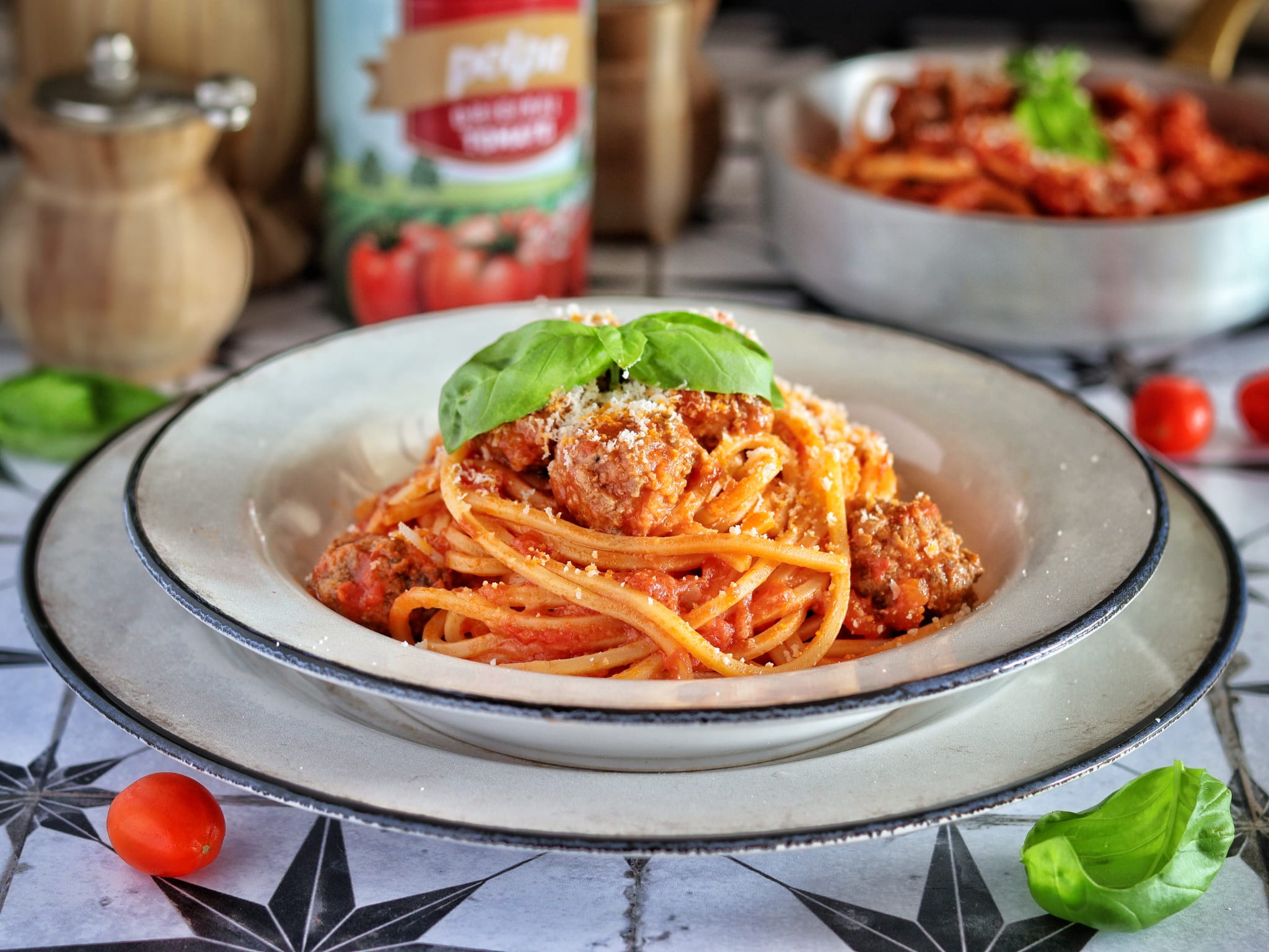 Spaghetti met gehaktballetjes
