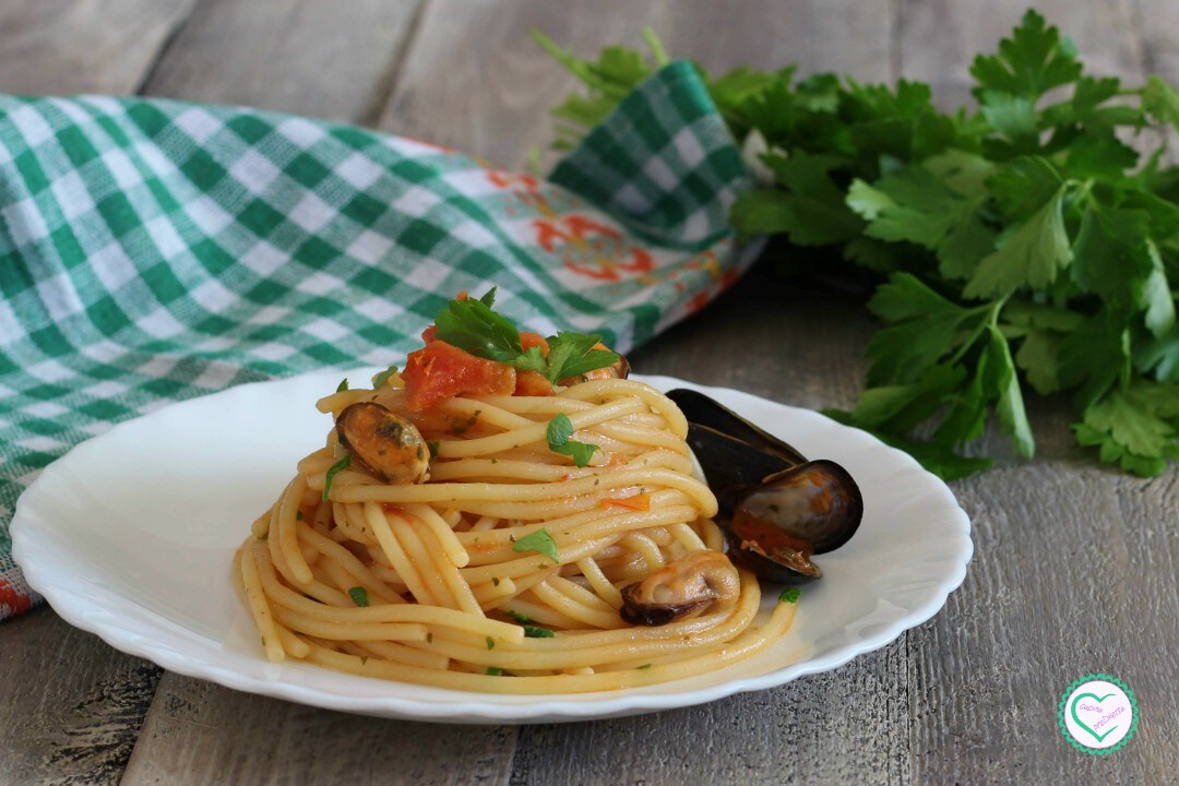 Spaghetti met mosselen