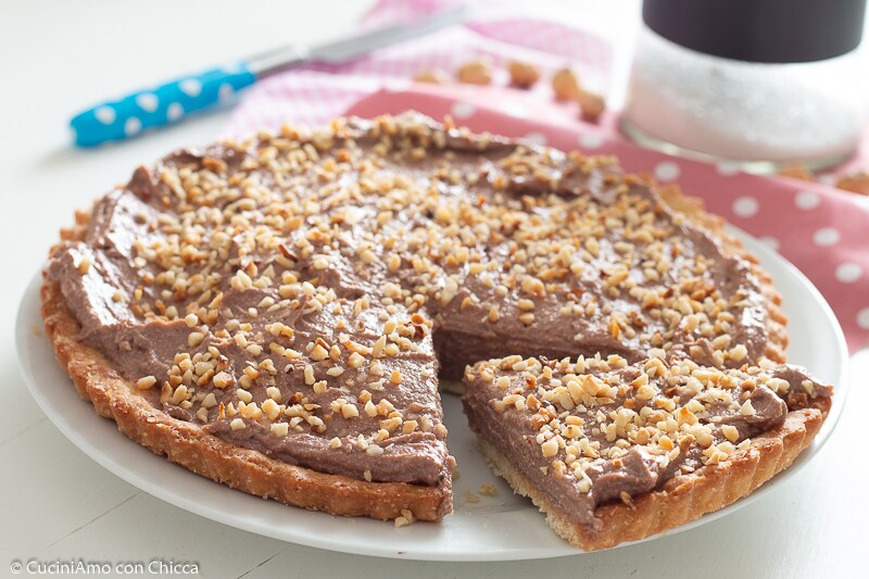 TAART MET HAZELNOOTROOM EN WAFELS