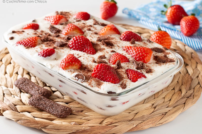 TIRAMISU’ MET AARDBEIEN eenvoudig en snel recept