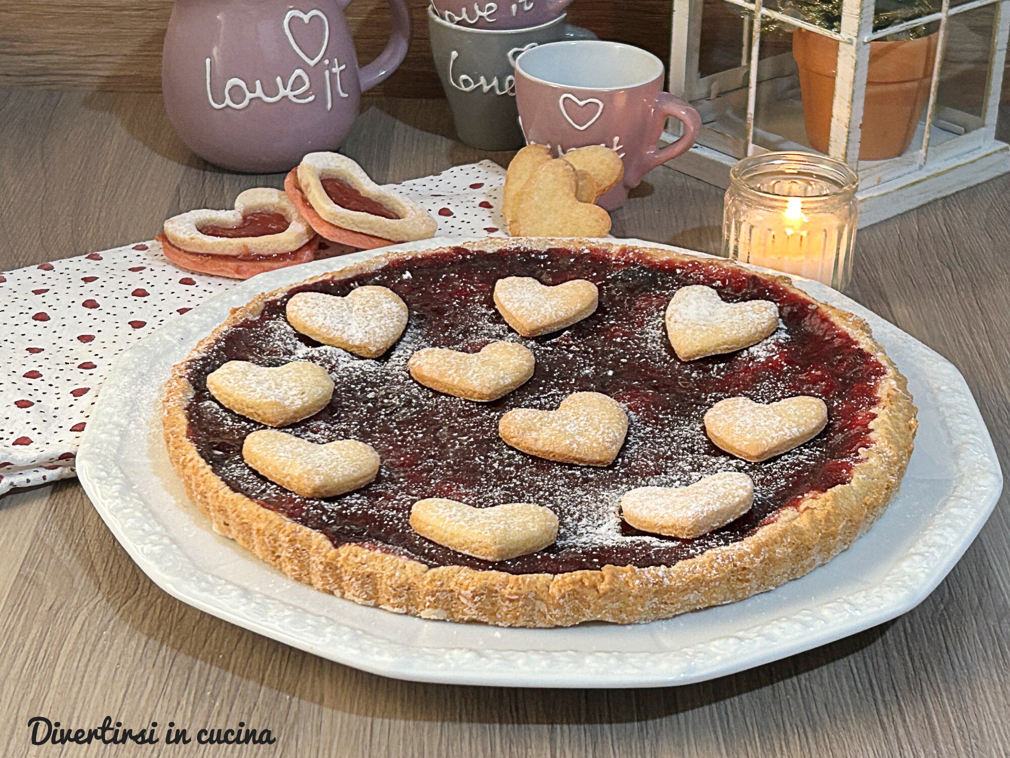 Taart met hartjes