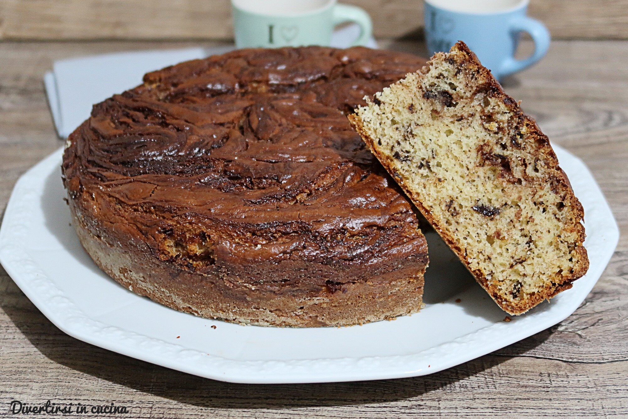 Taart met ricotta en Nutella