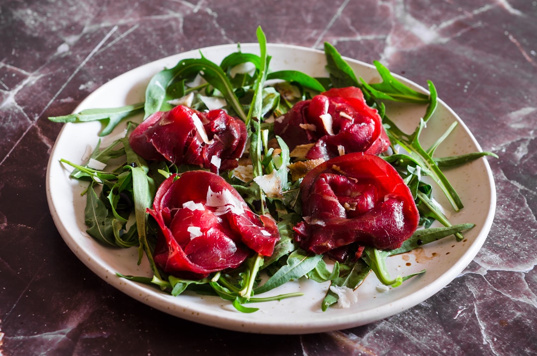Tortelloni van bresaola en ricotta
