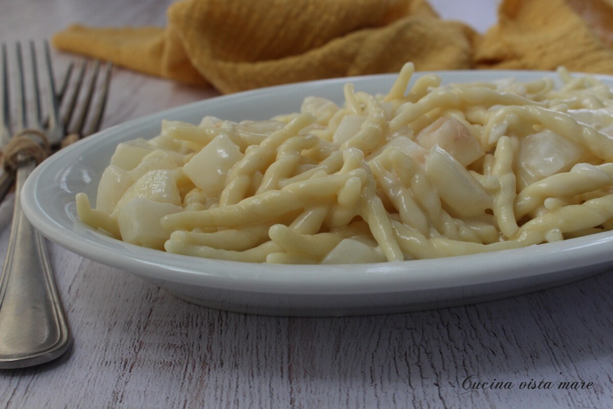 Trofie gorgonzola en peren