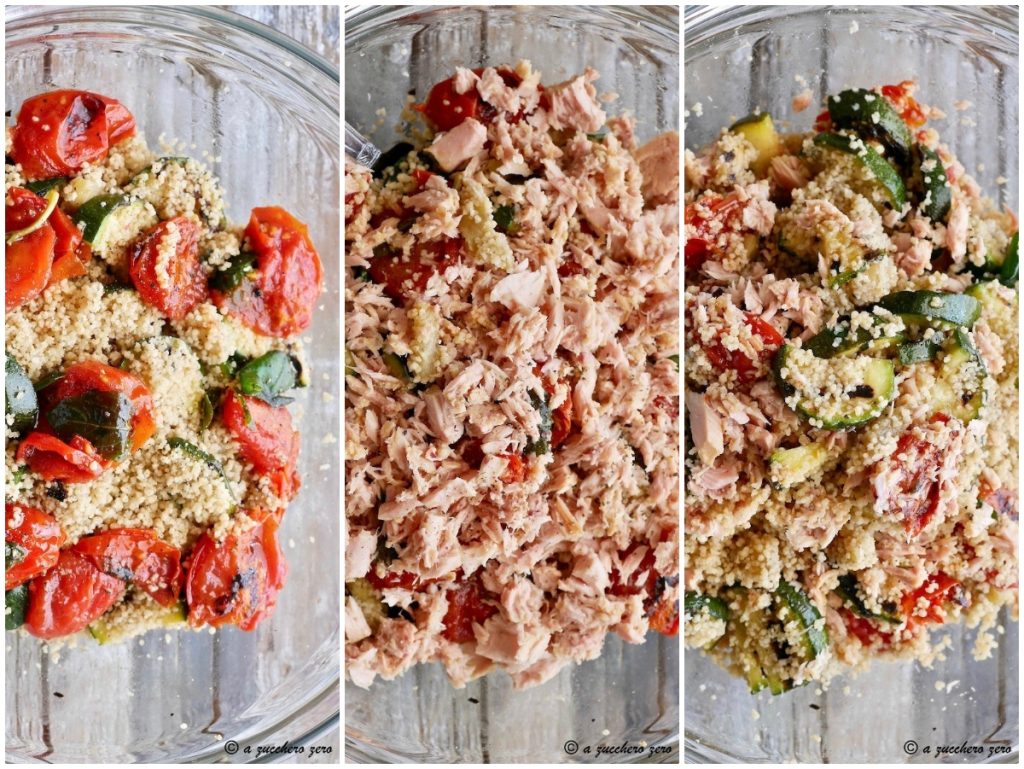 Volkoren couscous met gegrilde groenten en cherrytomaatjes met tonijn tutorial