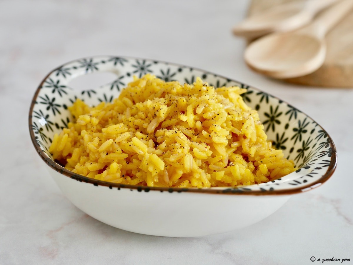 Volkoren risotto met saffraan [gedeamineerde rijst]