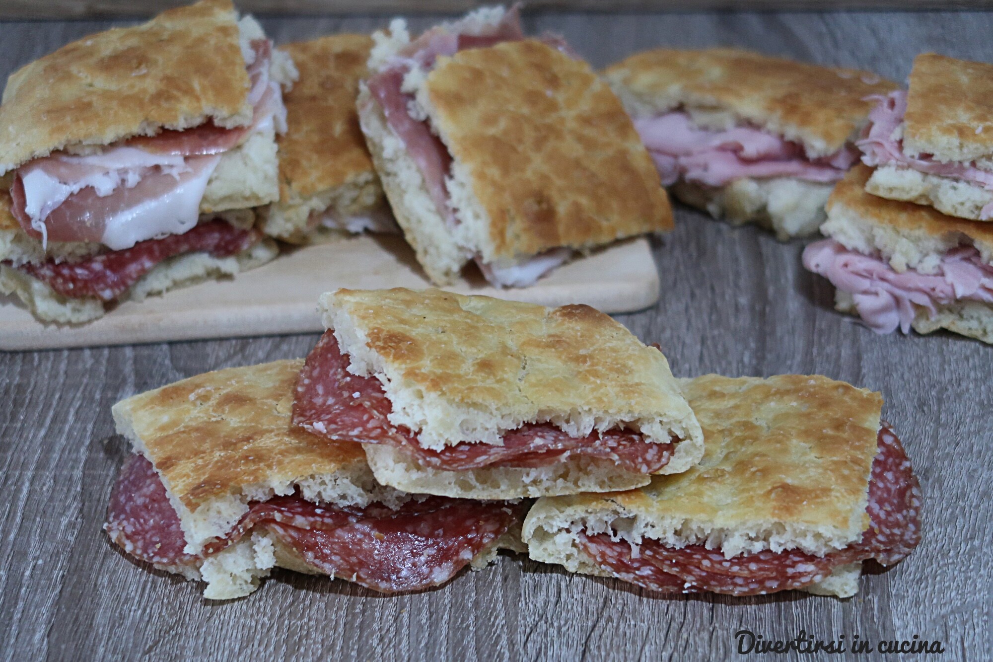 Zachte focaccia om te vullen