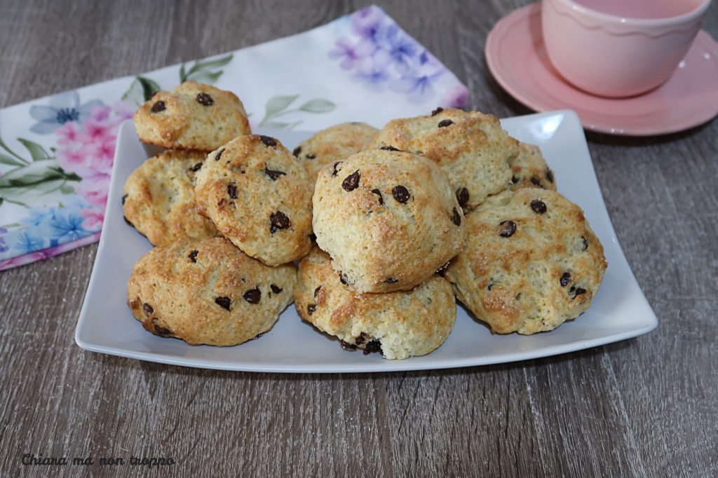 Zachte koekjes met ricotta en chocoladestukjes