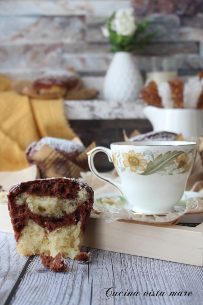 Zebra Muffins Keuken uitzicht op zee