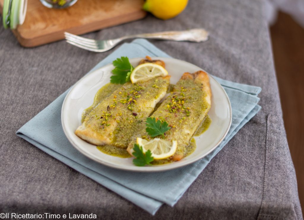 Zeebaarsfilet met pistachenoten