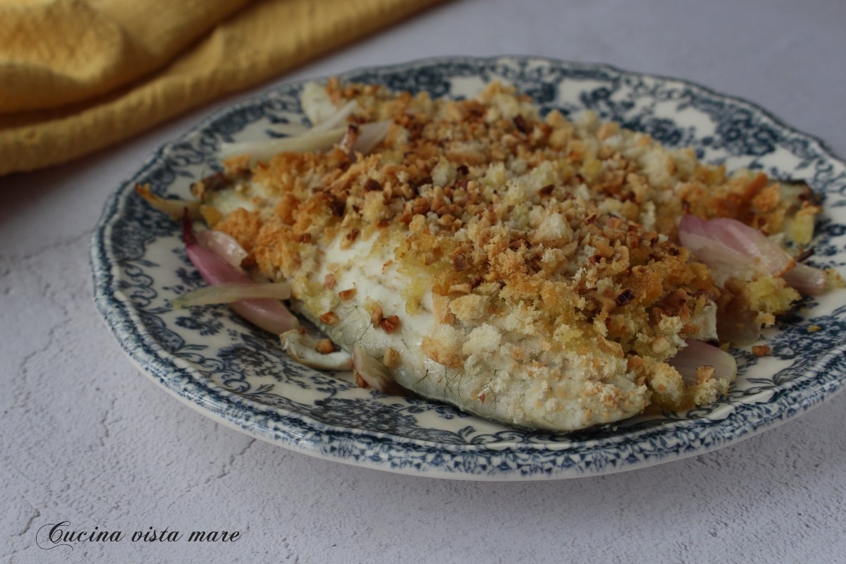 Zeebaarsfilets met hazelnoten