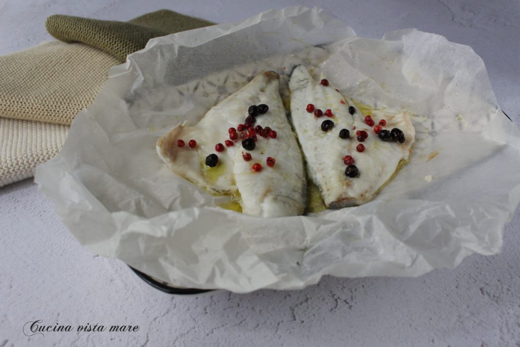 Zeebaarsfilets met kruiden Keuken met zeezicht