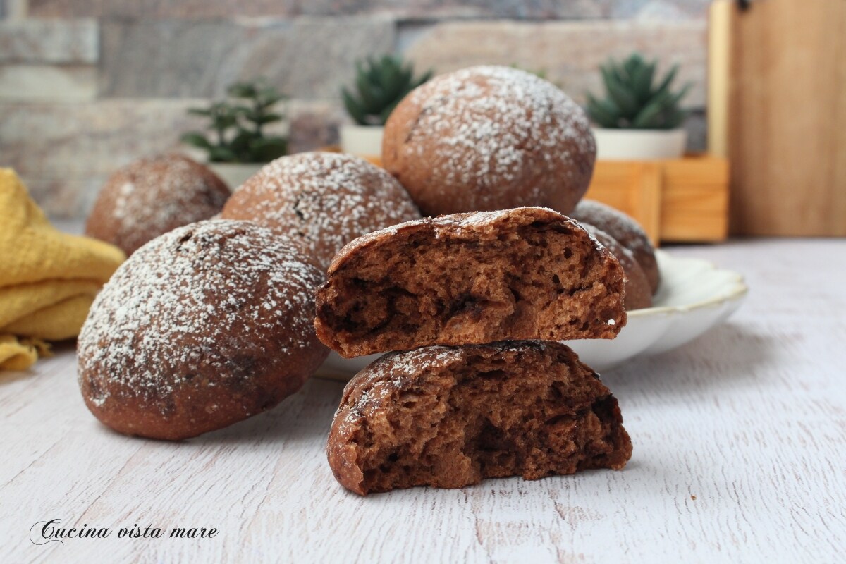 Zoete broodjes met dubbele chocolade