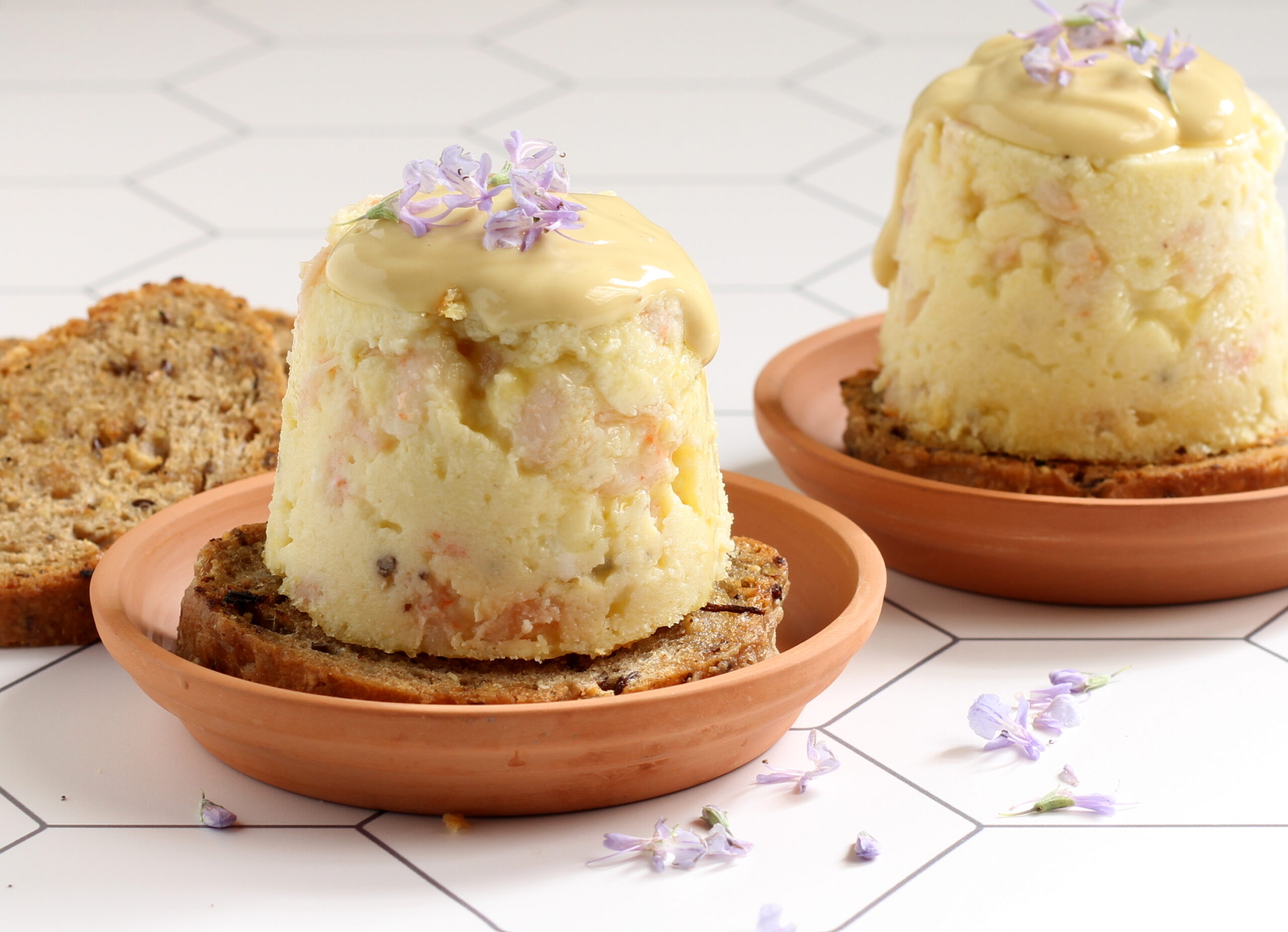 Garnalensoufflé met mosterdsaus