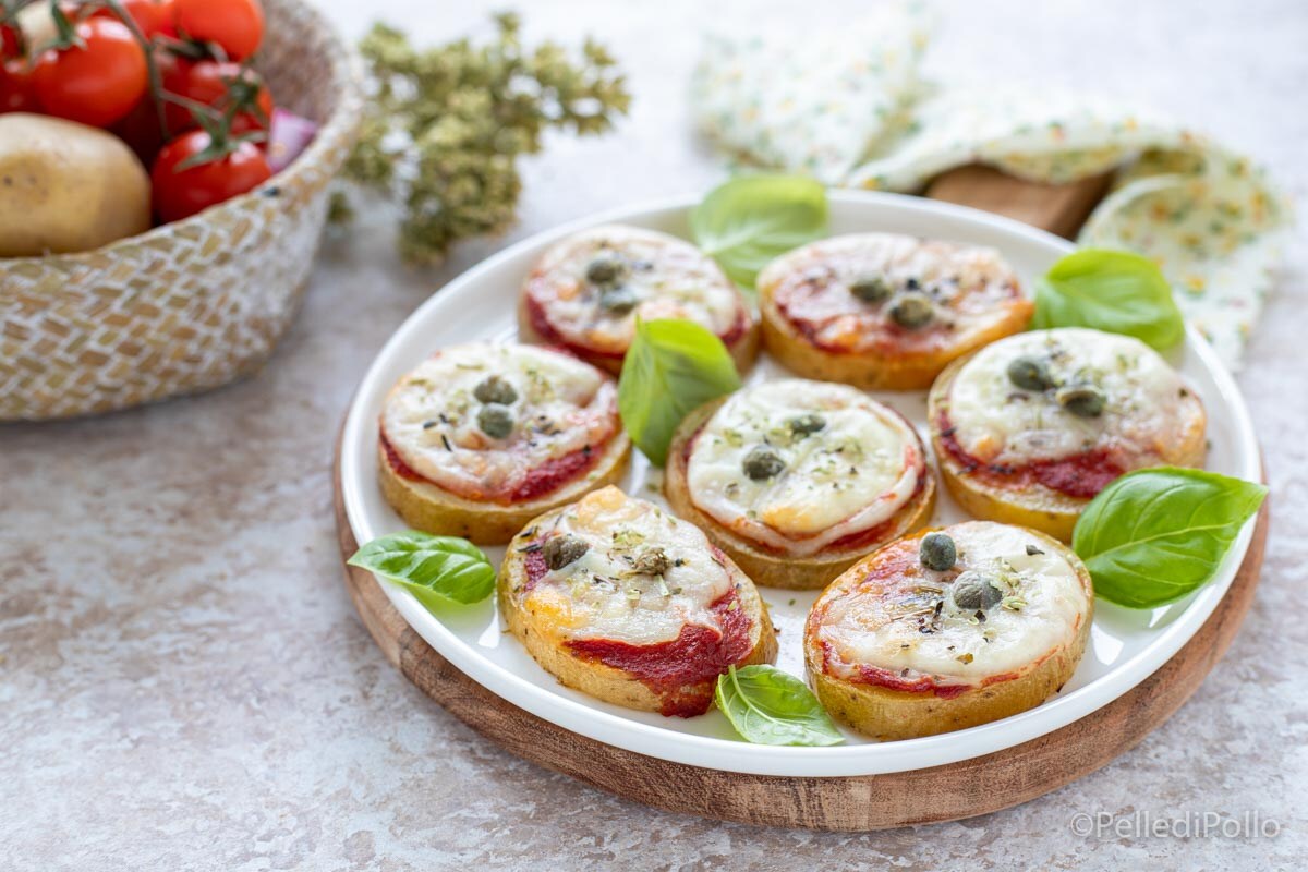 Aardappel pizzetta’s uit de oven