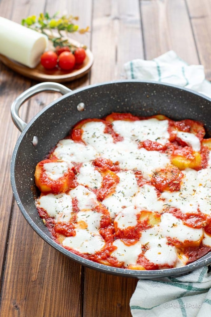 aardappelen alla pizzaiola gekookt in de pan