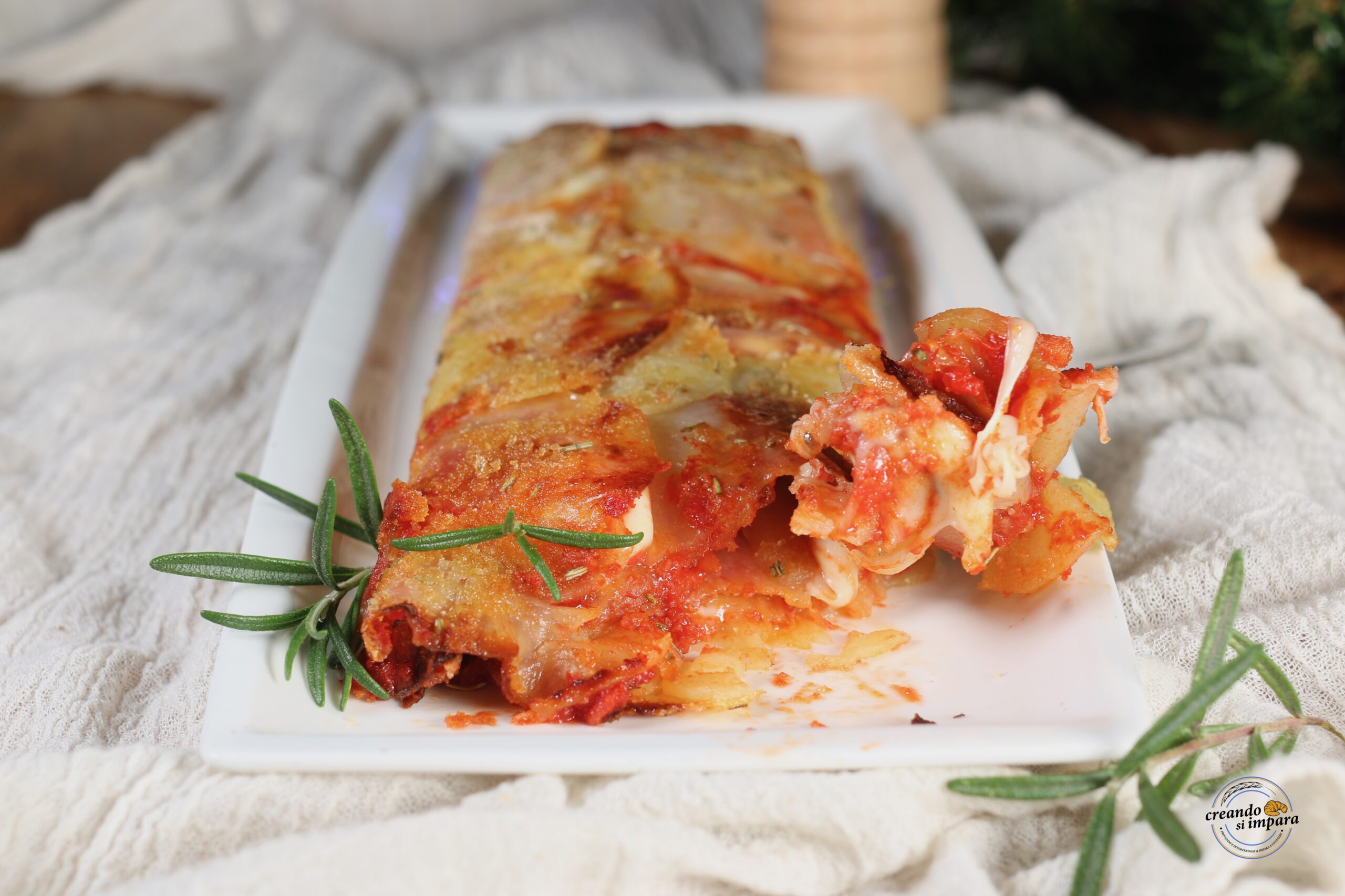 Aardappelrol met pizzaiola