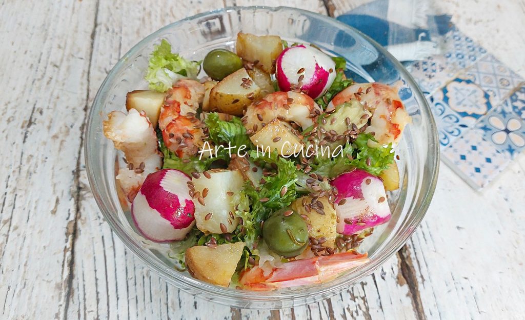 AARDAPPELSALADE en GARNALEN zomer
