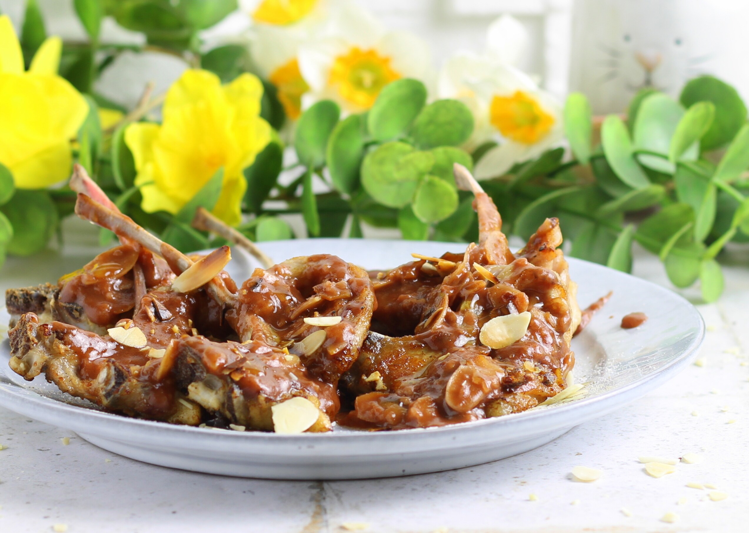 Scaloppine van lam met marsala en amandelen