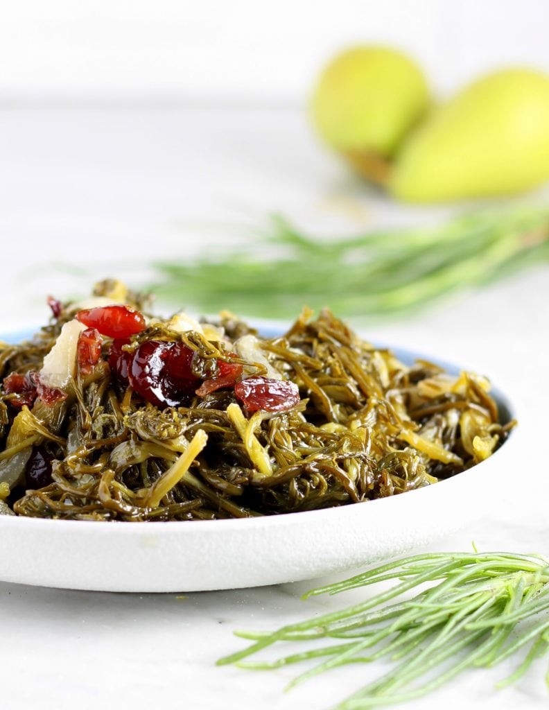 Agretti of monniksbaard in zoetzuur