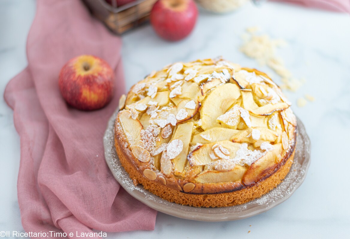 Appel- en amandeltaart