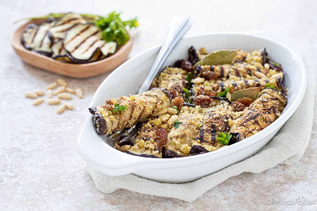Aubergines à la beccafico