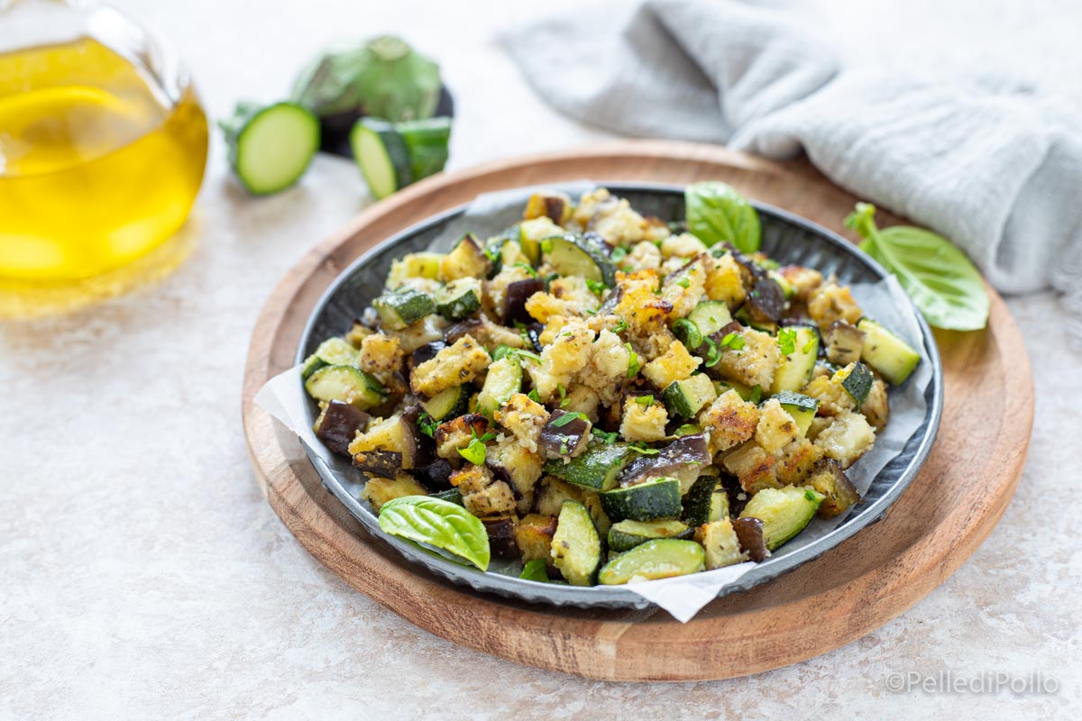 Aubergines en courgettes uit de oven gegratineerd