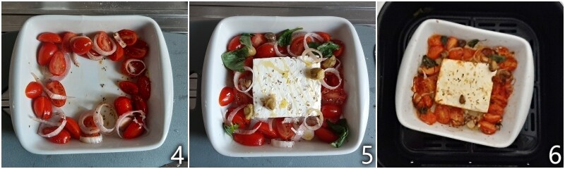 b. mediterrane feta koken in heteluchtfriteuse