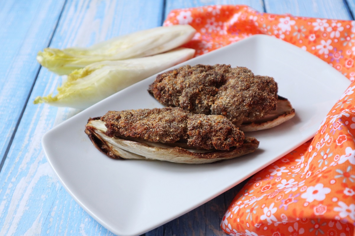 Gevulde Belgische witloof in de airfryer