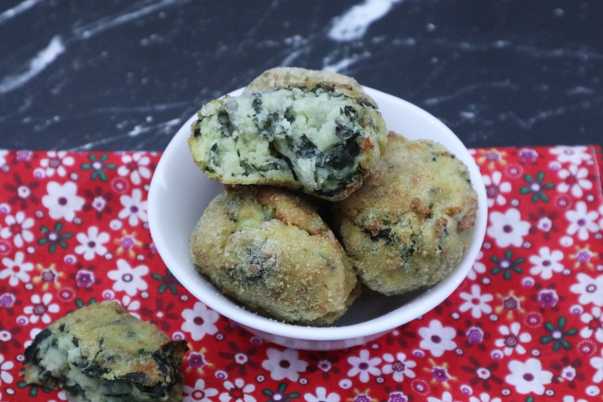 Biet- en aardappelballetjes in de heteluchtfriteuse