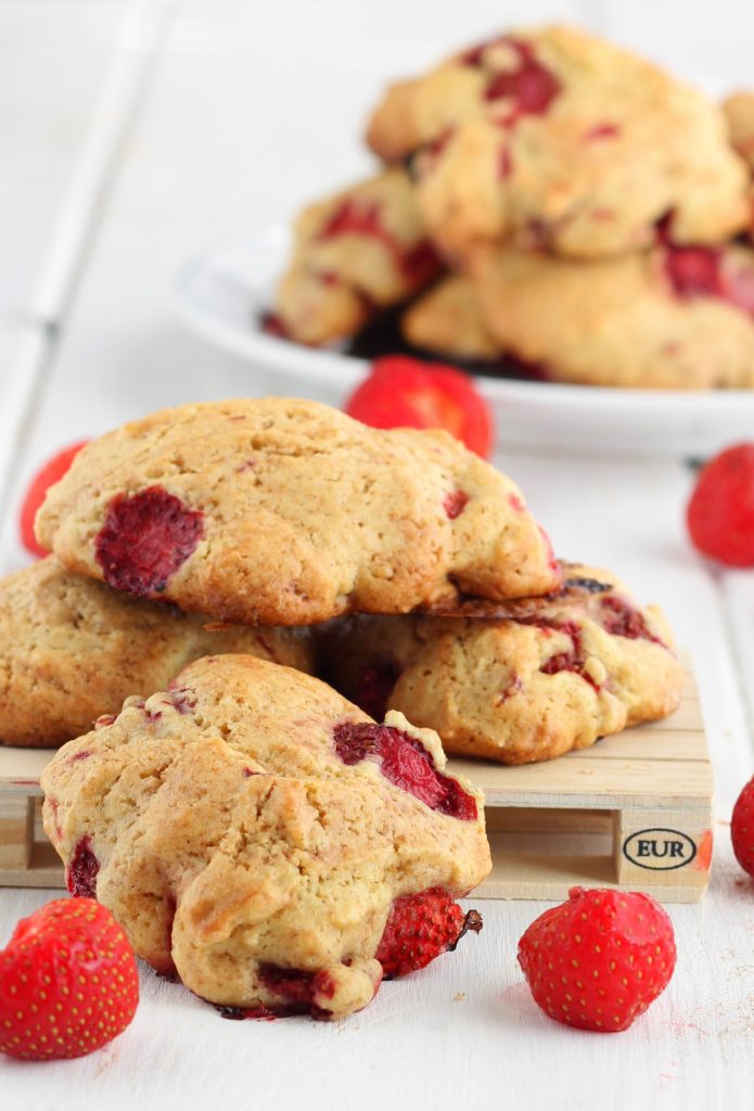 Zachte aardbeienkoekjes
