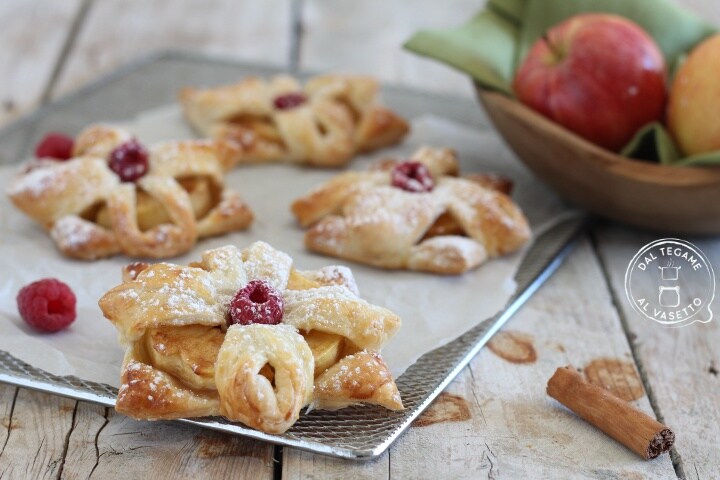 Bladerdeeg appelgebakjes in heteluchtfriteuse