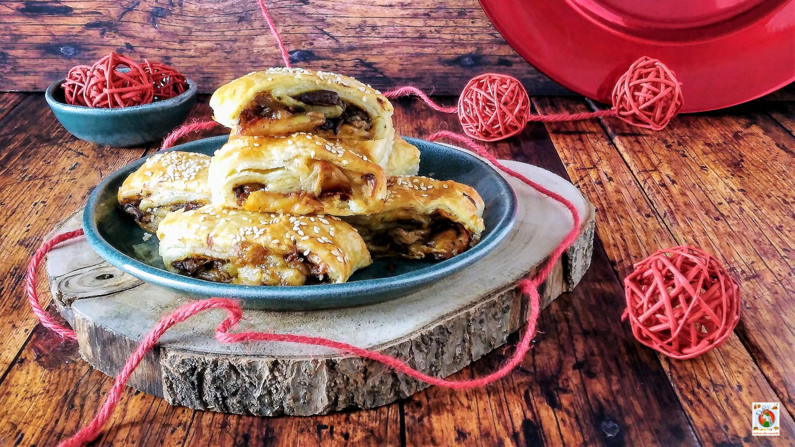 Bladerdeeghapjes met champignons en scamorza: de heerlijke voorgerecht voor het feestbuffet