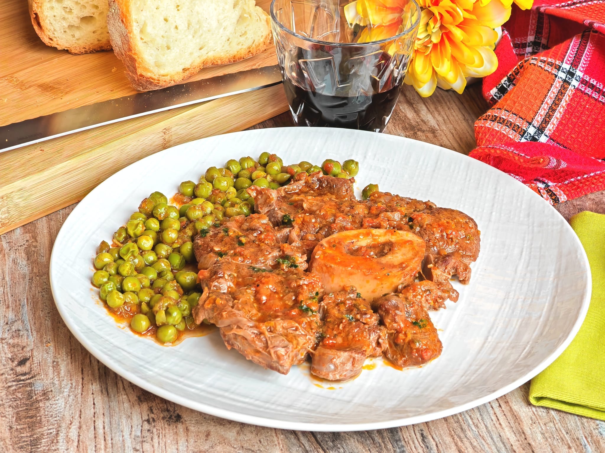 Ossobuco met erwten