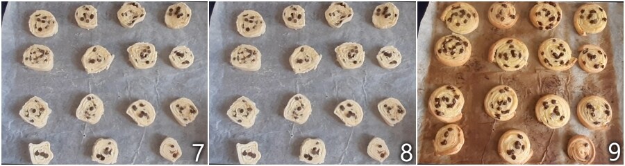 c. zoete rollen bakken in de oven