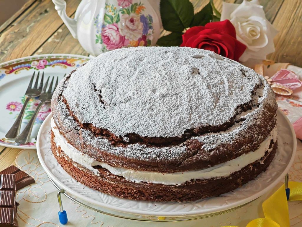 Chocolade en slagroomtaart