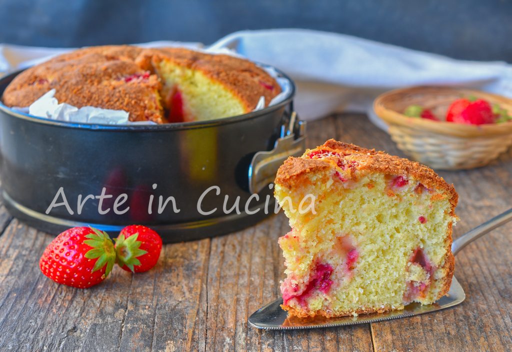 Cake 7 potjes met aardbeien en kokos