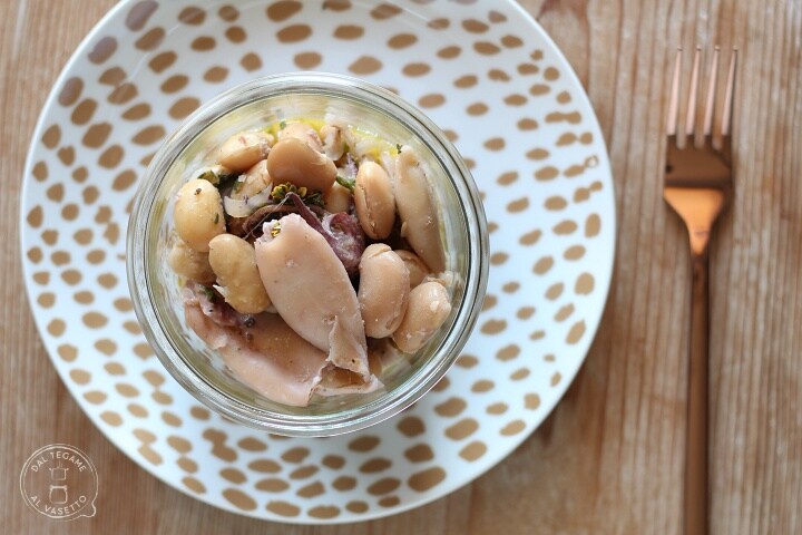 Calamari en bonen in potkoken