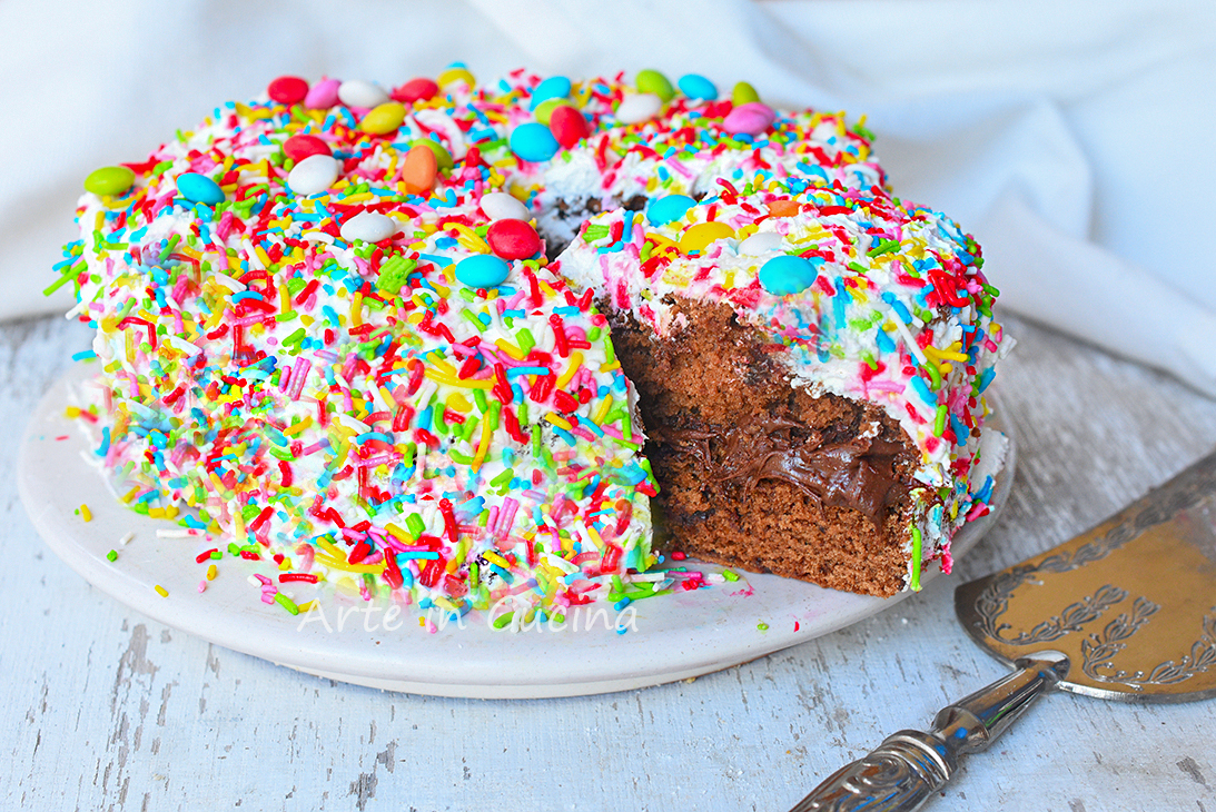 Carnavaltaart met Nutella en chocolade